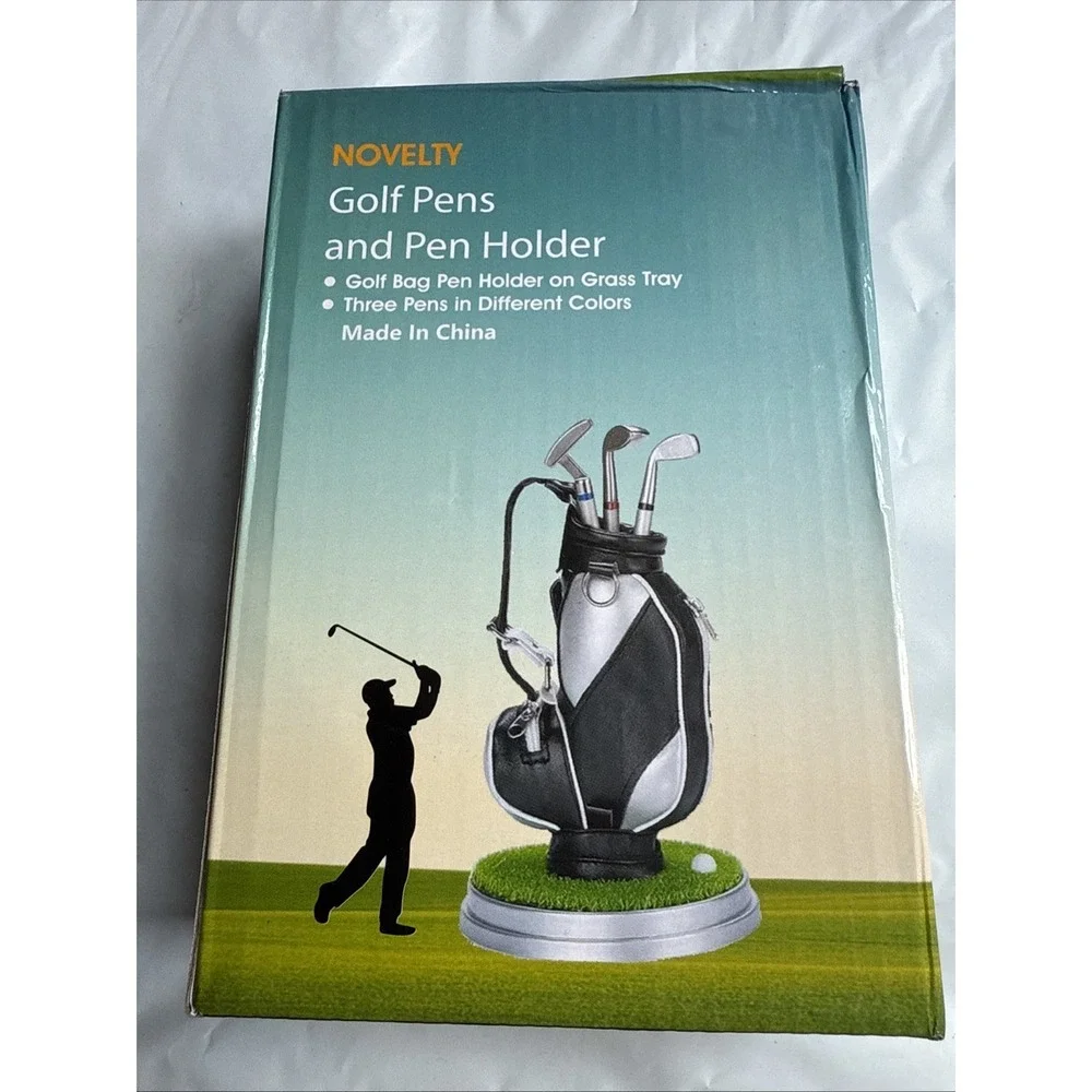 Novelty Golf Pens and Pen Golf Bag Holder